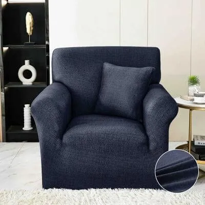 Huse de Fotolii - Husa Elastica pentru Fotoliu cu brate,Uni,Albastru-S45