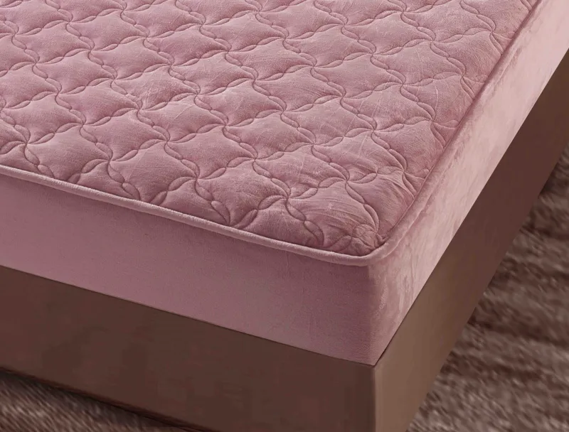 Husa tip Topper cu elastic din catifea 140x200 -TJ558 [2]