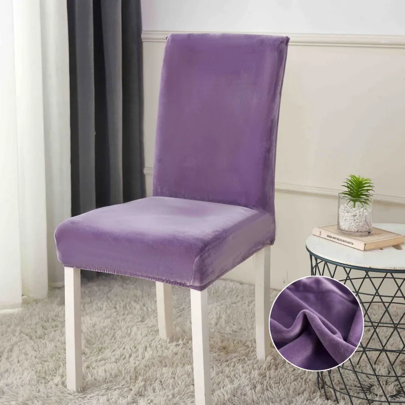 Huse scaune - Huse pentru scaun din Catifea cu elastic,Mov-JHC2