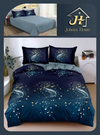 Lenjerie de pat 4 piese,bumbac satinat,crem,Stars-BS706 [1]