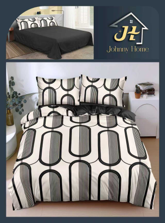 Lenjerii Bumbac Satinat - Lenjerie de pat 4 piese,bumbac satinat,Forme Geometrice-BS710