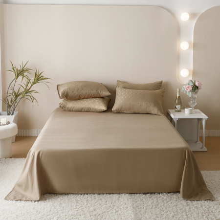Lenjerie de pat,6 Piese, Jacquard-Finet, Maro-JQ10 [3]