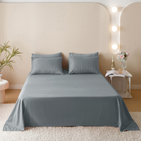 Lenjerie de pat,6 Piese, Jacquard-Finet, Gri-JQ3 [3]