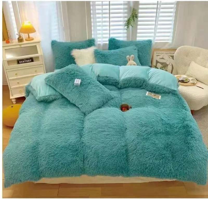 Lenjerii de pat Cocolino - Lenjerie de pat Cocolino 4 piese Fluffy,Super pufoase,Crem-GB4