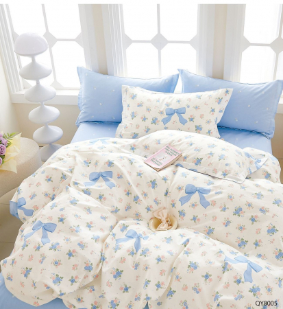 Lenjerii de pat Bumbac 100% - Lenjerie de pat cu Elastic 180x200, Bumbac 100%, 4 piese-DX11