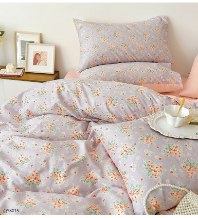 Lenjerii de pat Bumbac 100% - Lenjerie de pat cu Elastic 180x200, Bumbac 100%, 4 piese-DX14