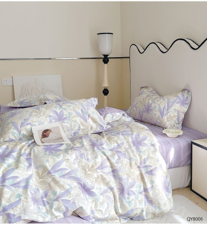 Lenjerii de pat Bumbac 100% - Lenjerie de pat cu Elastic 180x200, Bumbac 100%, 4 piese-DX5