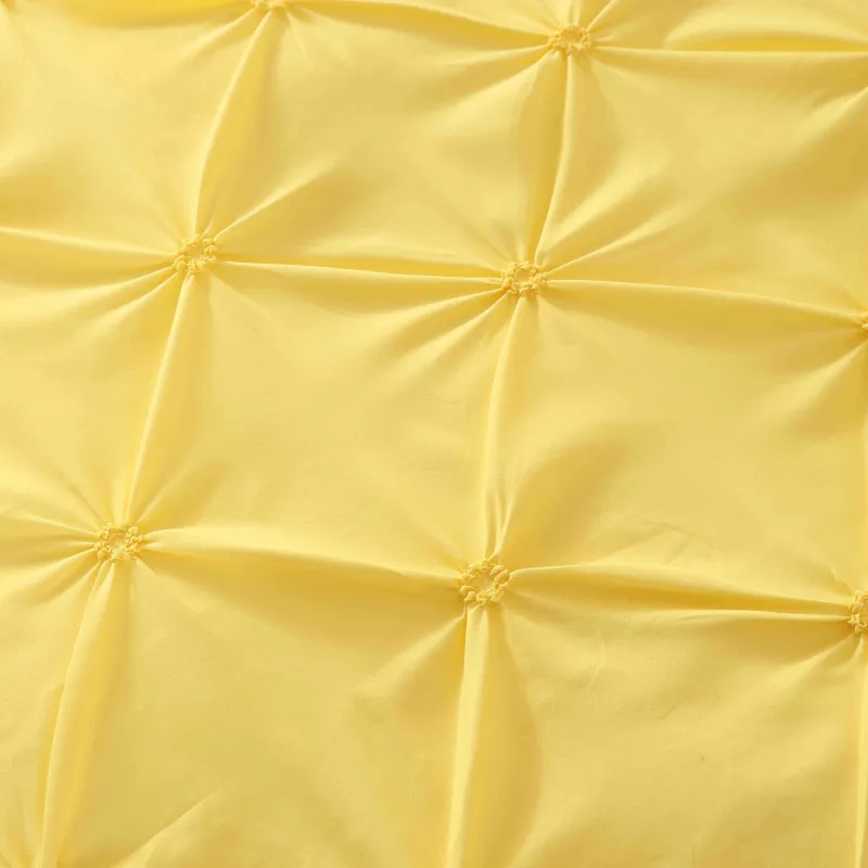 Lenjerie de pat cu pliuri din finet,Galben-UN6 [1]