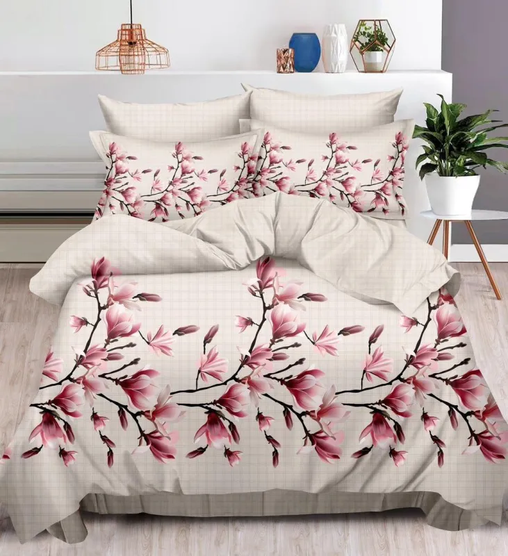 Lenjerii de pat Finet Pucioasa - Lenjerie de pat Finet Pucioasa 6 piese,Flori Magnolie-R229