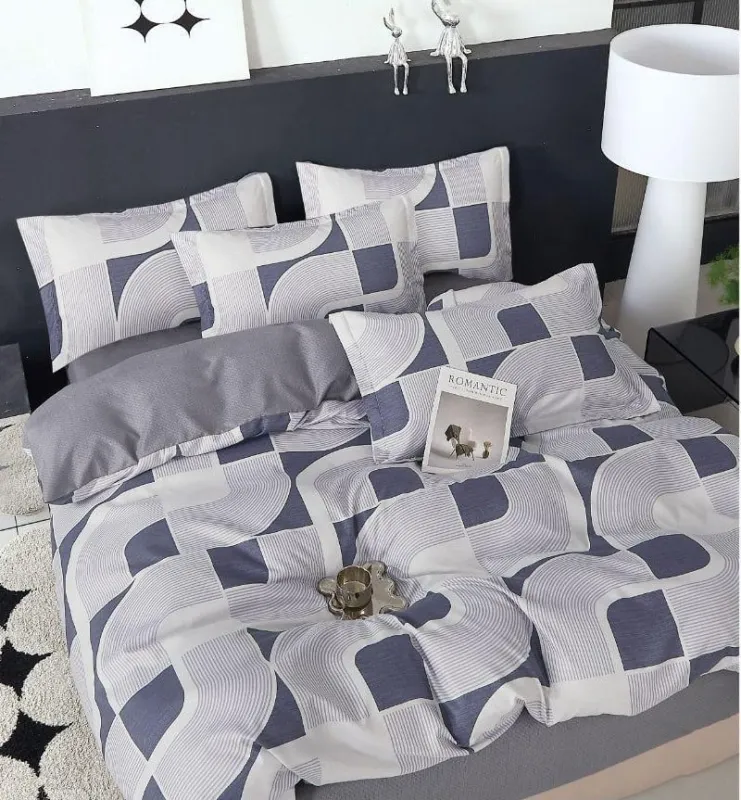Lenjerii de pat Finet Pucioasa - Lenjerie de pat Finet Pucioasa 6 piese,model geometric-R568