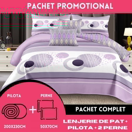 PERNE & PILOTE - Lenjerie de pat+Pilota+2 Perne-PAC29