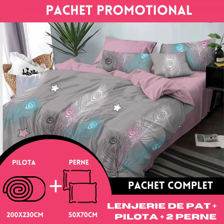 PERNE & PILOTE - Lenjerie de pat+Pilota+2 Perne-PAC30