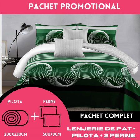 PERNE & PILOTE - Lenjerie de pat+Pilota+2 Perne-PAC32
