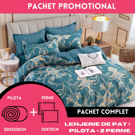 PERNE & PILOTE - Lenjerie de pat+Pilota+2 Perne-PAC36