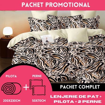 PERNE & PILOTE - Lenjerie de pat+Pilota+2 Perne-PAC57