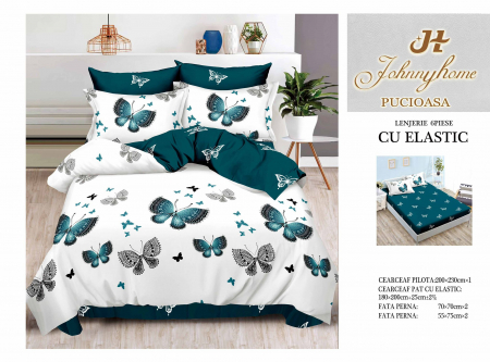 LENJERII DE PAT - Lenjerii de pat Finet 6 piese cu Elastic-T78