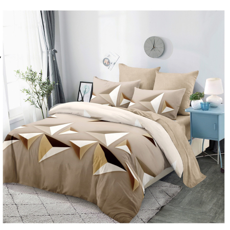 OFERTA LENJERII CU ELASTIC - Lenjerii de pat Finet 6 piese cu imprimeul geometric abstract -FEL429