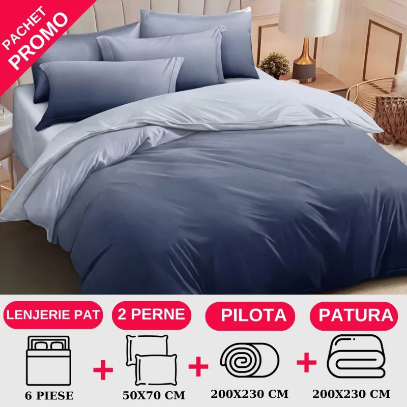 PACHETE PROMOTIONALE - Pachet Promotional Lenjerie de pat finet 6 piese-JO139