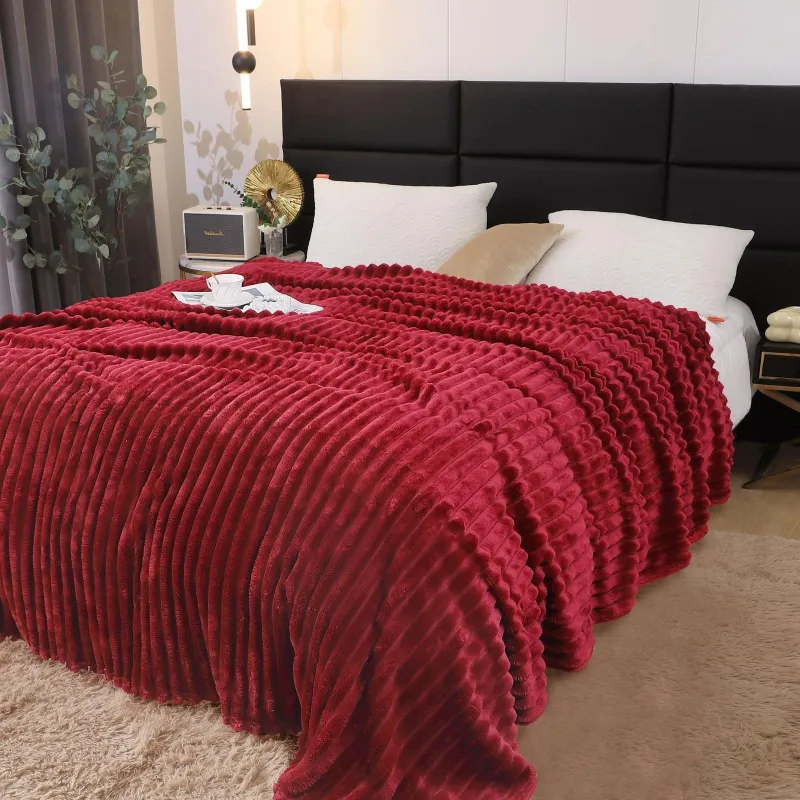 Patura Cocolino cu model - Pătură Cocolino Pentru Pat Dublu,200x230 cm,Gri-AT3