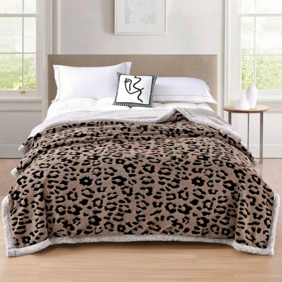 PATURI COCOLINO - Patura Groasa Cocolino cu Blanita, cu imprimeu leopard-AB16