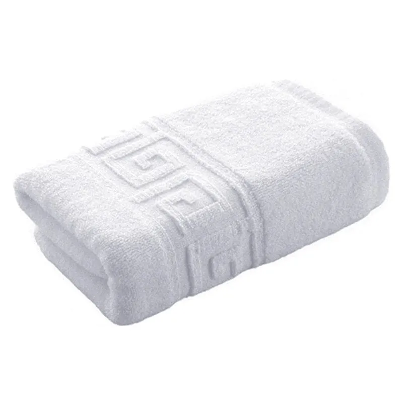 PROSOAPE SI HALATE - Prosop de baie mare, Model Grecesc, Bumbac 100%, 70×130 cm, Densitate 500 g/m² – Alb-DN12