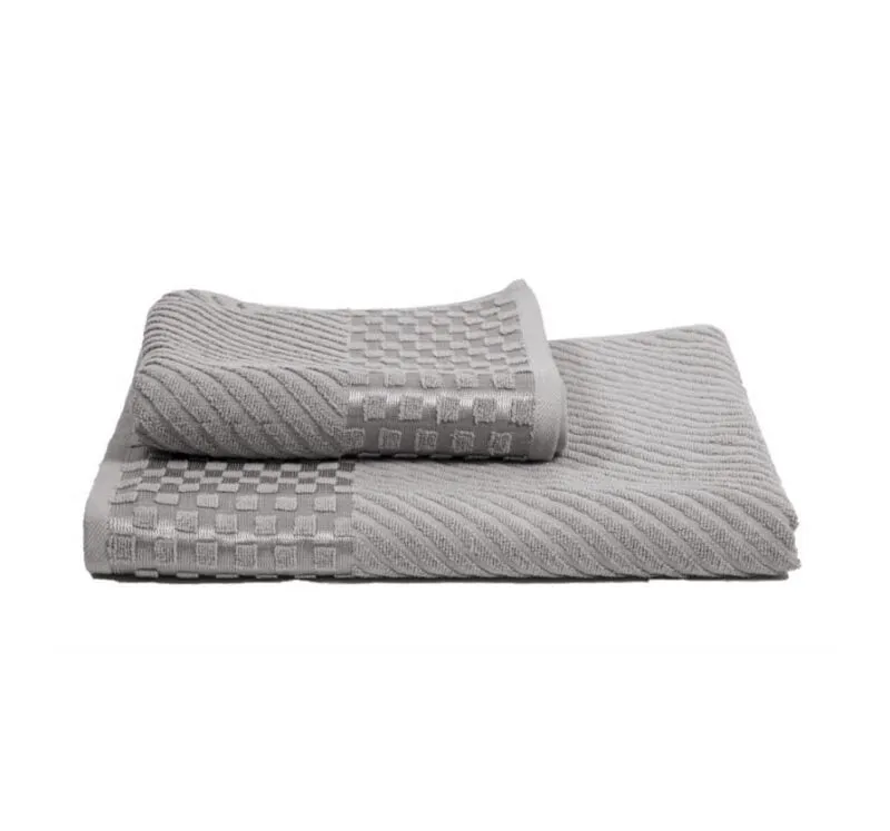 Prosoape - Set 2 Prosoape de Lux din Bumbac 100%, Tesatura Jacquad, Hobby –Gri-AQ4