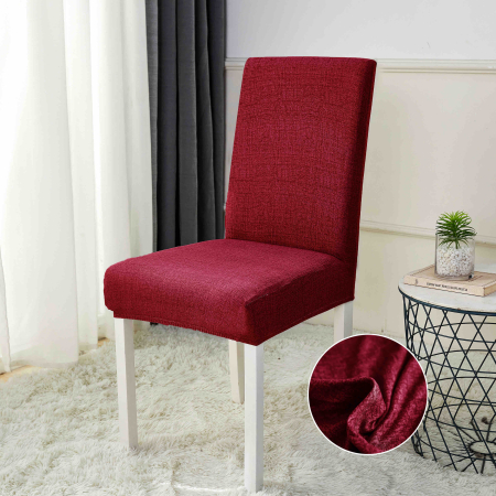 Huse scaune - Set 6 huse Lycra cu elastic pentru scaun,grena-HL18