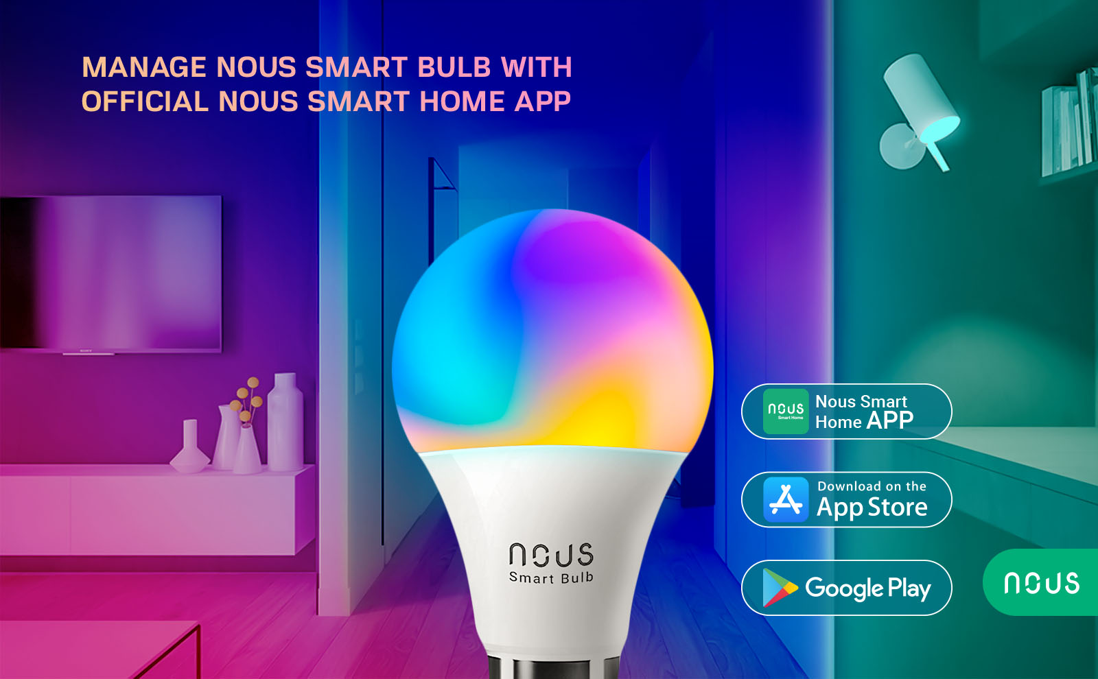 Bec LED RGB Smart NOUS P3Z ZigBee E27 Control din aplicatie
