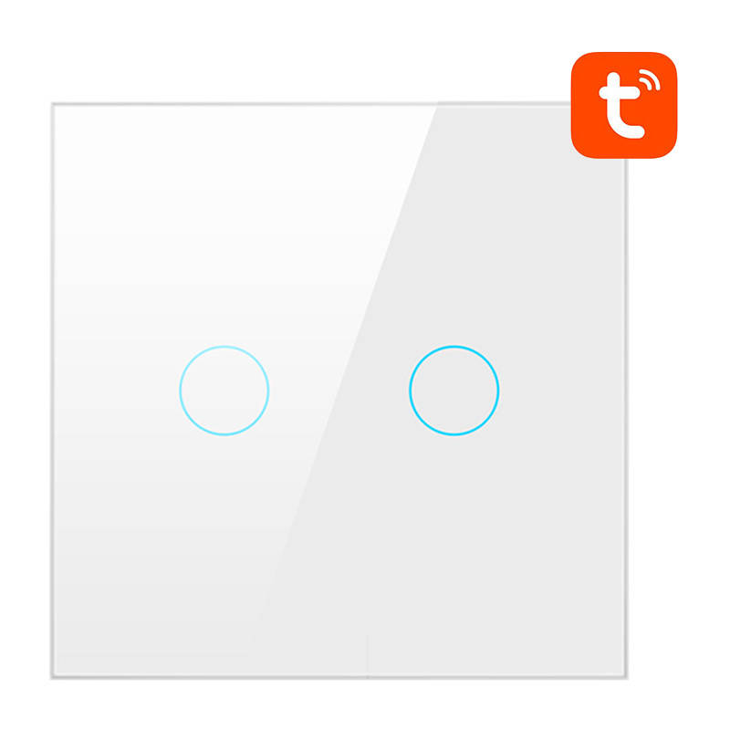 Intrerupator smart WiFi Avatto TS02-EU-W2, 2 Canale, Tuya, Alb [2]