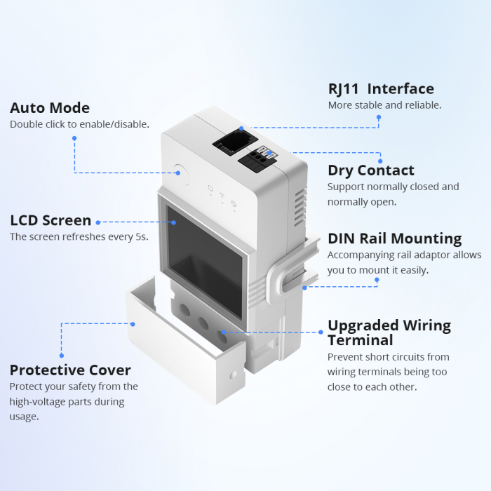 SONOFF TH Elite 16A - Releu smart, monitorizare temperatura si umiditate [2]