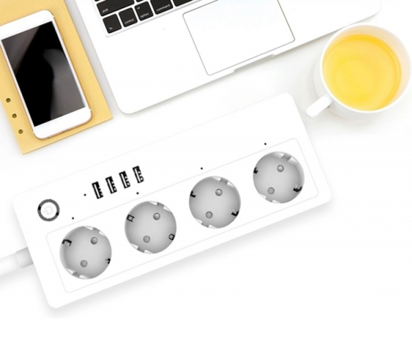 Prelungitor inteligent Tuya, Wi-Fi, 4 prize si 4 porturi USB [4]