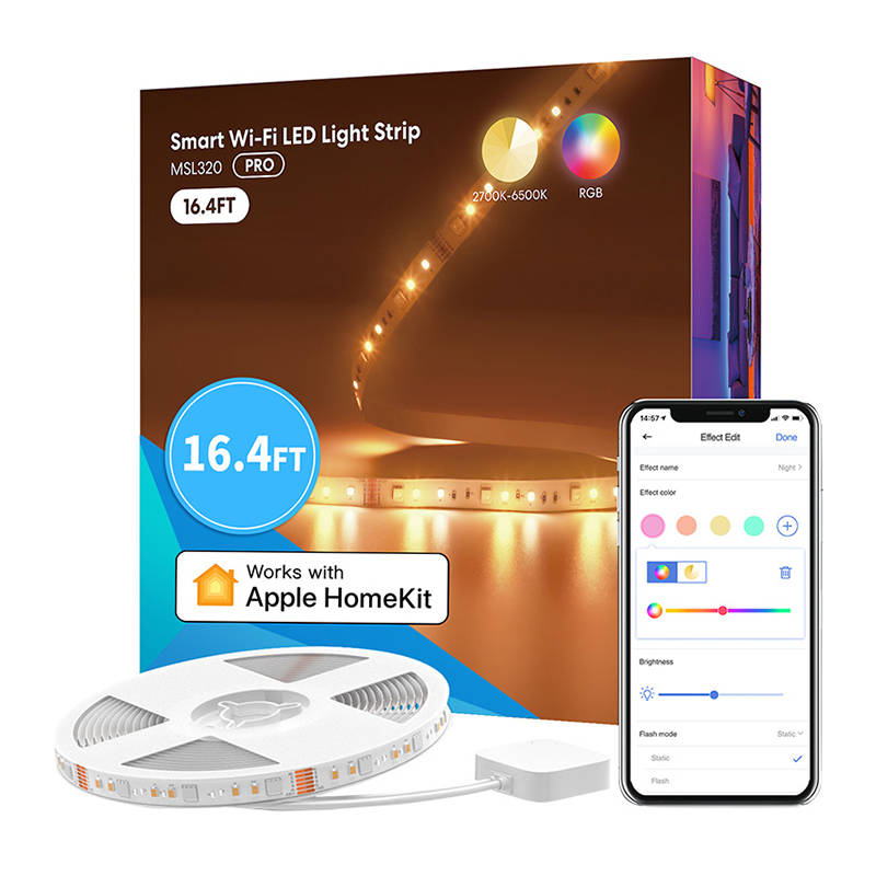 Bandă LED inteligentă Wi-FI cu RGBWW Meross MSL320 (5 metri) HomeKit [2]