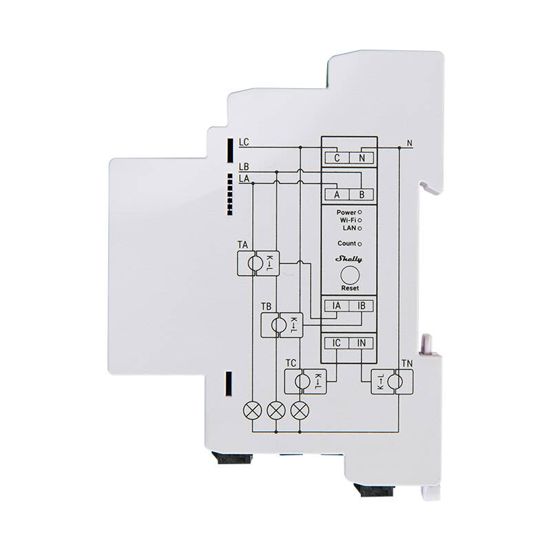 Contor de energie cu 2 faze Shelly PRO 3EM 120A Wi-Fi [3]