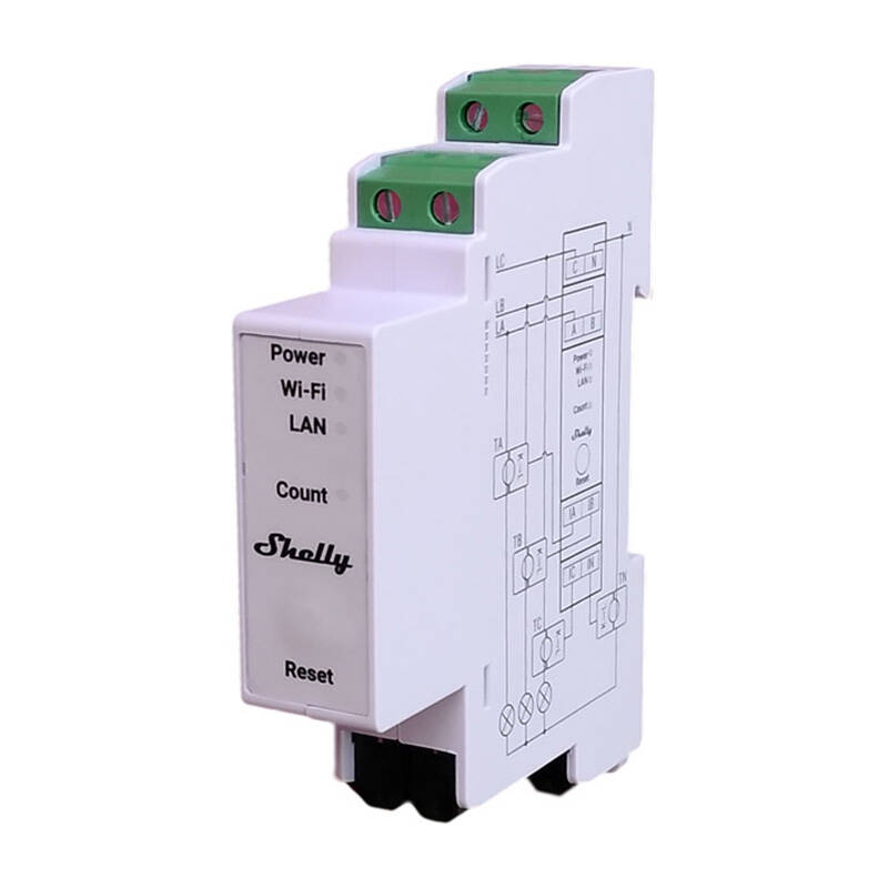 Contor de energie cu 2 faze Shelly PRO 3EM 400A Wi-Fi [2]