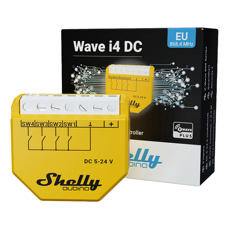 Controler Wi-Fi pentru activarea scenelor Shelly Qubino i4 - DC, compatibil cu Amazon Alexa și Google Assistant [3]