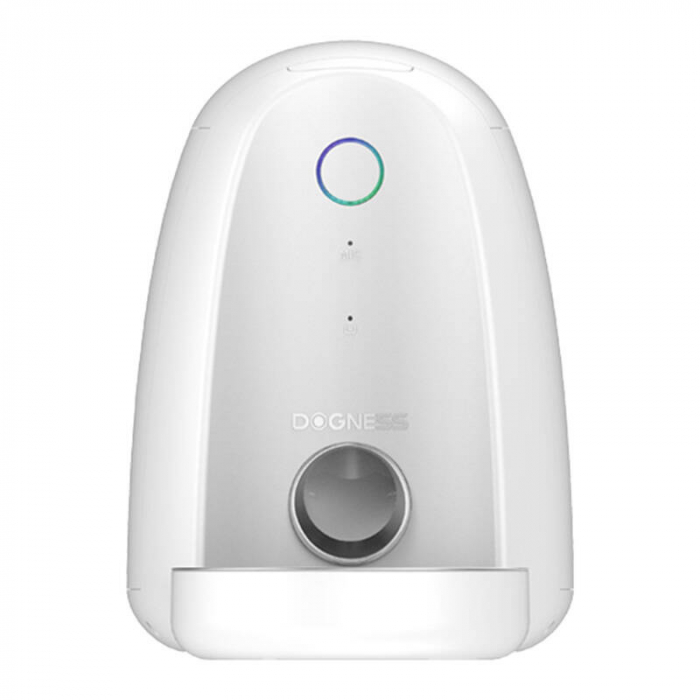 Dispenser de hrana, automat, pentru animale de companie, cu bol de plastic, WI-FI, mini Dogness (alb) [2]