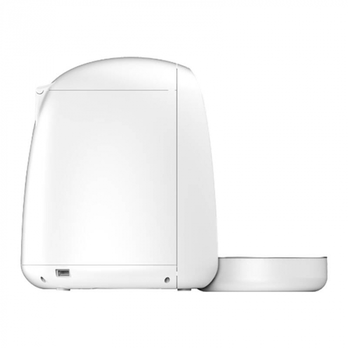 Dispenser de hrana, automat, pentru animale de companie cu bol metalic WIFI mini Dogness (alb) [5]