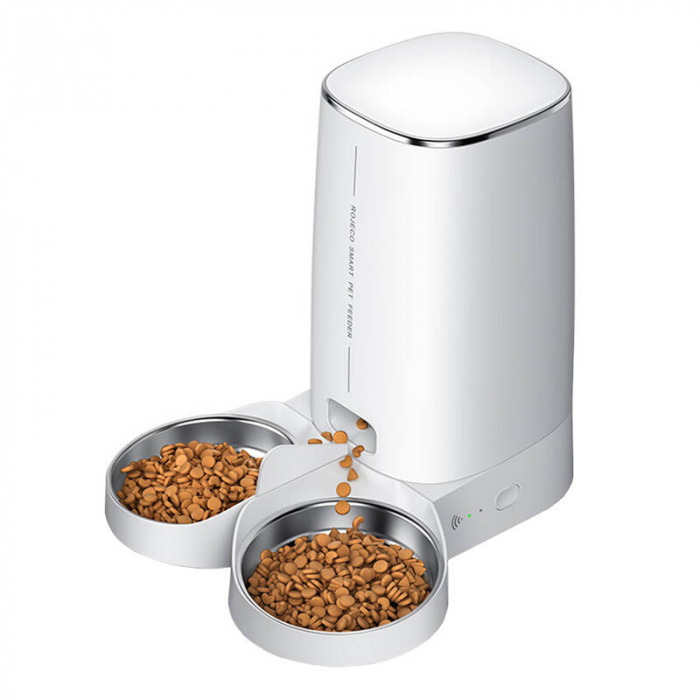 Dispenser hrană pentru animale Rojeco 4L, WiFi, cu bol dublu [2]