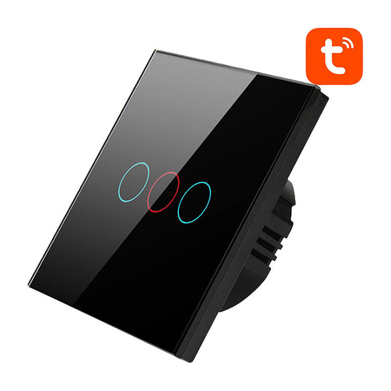 Intrerupator inteligent WiFi Avatto TS02-EU-B3, 3 Canale, Tuya, Negru [3]