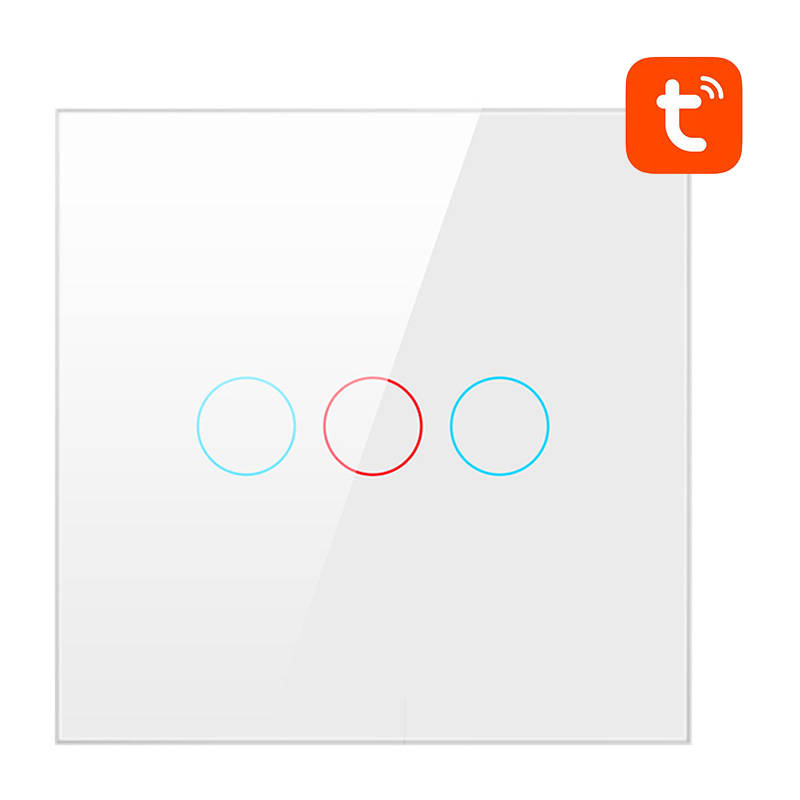 Intrerupator inteligent WiFi Avatto TS02-EU-W3, 3 Canale, Tuya, Alb [2]
