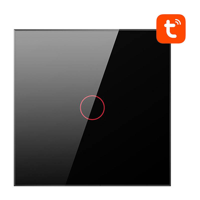 Întrerupător smart cu touch ZigBee Avatto LZTS02-EU-B1, 1 Canal, Fără Nul, TUYA, (negru) [2]