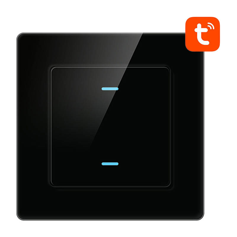 Întrerupător smart WiFi Avatto N-TS10-B2, 2 Canale, compatibil TUYA (negru) [1]
