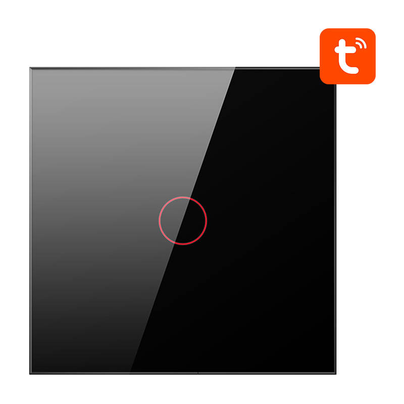 Intrerupator tactil ZigBee Avatto ZTS02-EU-B1, 1 Canal, Tuya, Negru [2]