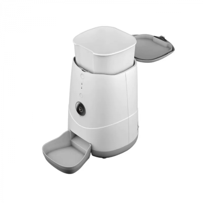 PETONEER NUTRI VISION – Dispenser smart pentru hrana animalelor de companie, Camera 720P, Wireless, Control din aplicatie, ALB [3]