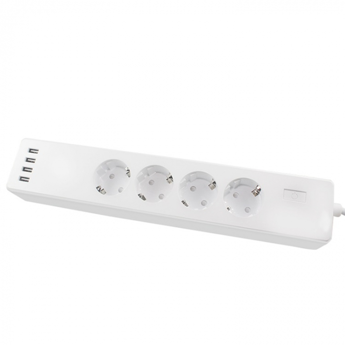 Prelungitor Smart Tuya, 4 prize si 4 porturi USB, Wireless [2]