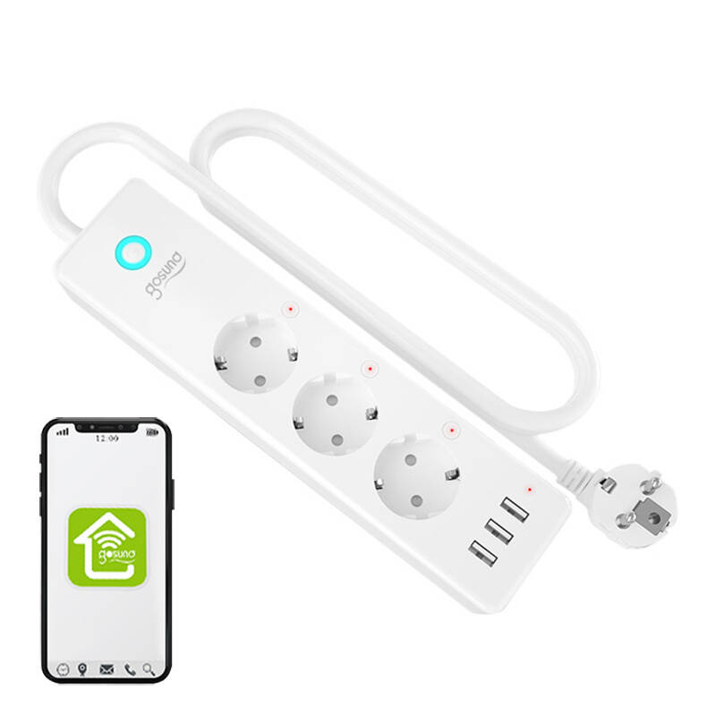 Prelungitor smart WiFi Gosund P1 PLUS (4x prize AC schuko, 3x USB-A) compatibil Tuya [3]