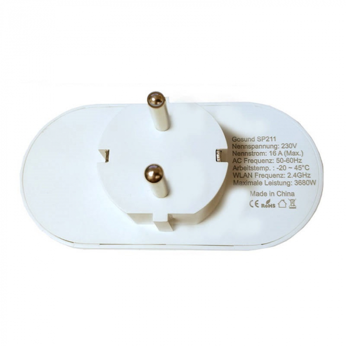 Priza inteligenta dubla Gosund SP211, Wi-Fi, monitorizare consum, protectie copii, timer, 16A [3]