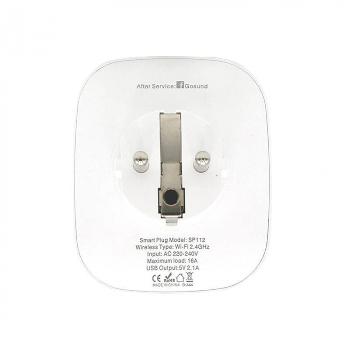 Priză inteligentă WiFi Gosund SP112 2xUSB, Tuya [4]