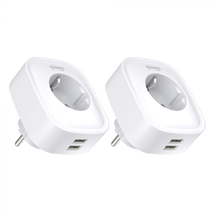 Set 2 prize inteligente WiFi Gosund SP112, 16A, 2 X USB,Tuya, Monitorizare consum energie [2]