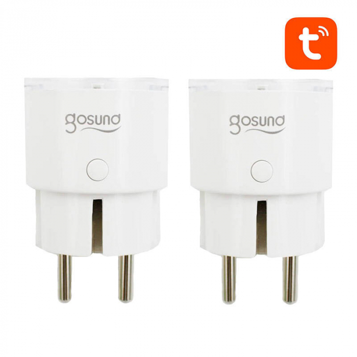 Set de doua prize inteligente, WiFi Gosund SP111, 3680W, 16A, Tuya [4]